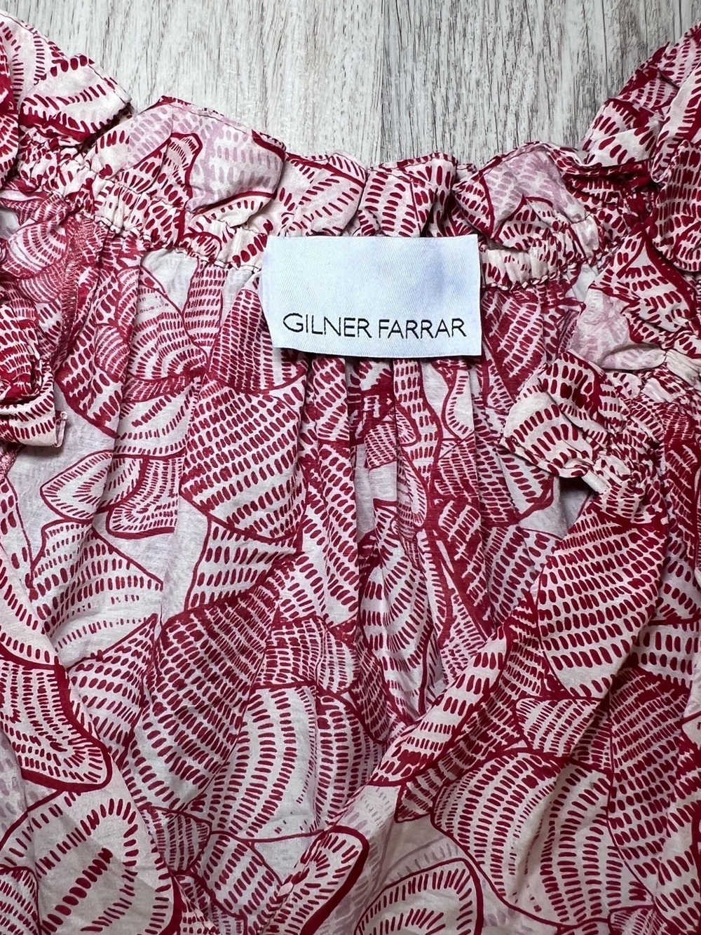 Gilner Farar Floral Puff-Sleeve Maxi Dress in Rose Red Size M NWT . - Picture 11 of 11